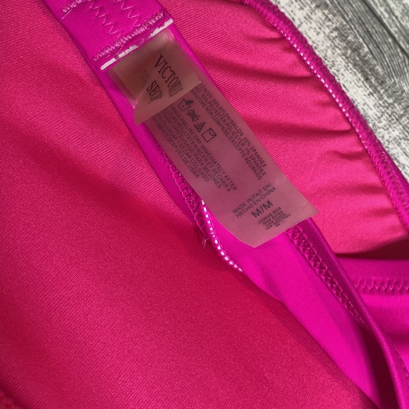 Victoria’s Secret | Hot Pink Halter Sequin Bikini Top | Size Medium - Picture 5 of 6